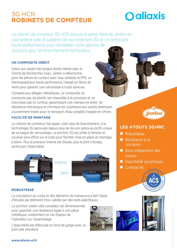 3G HCR ROBINETS DE COMPTEUR