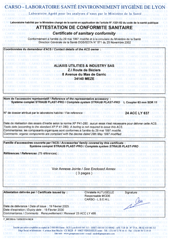 ACS STRAUB PLAST PRO ACS STRAUB PLAST PRO