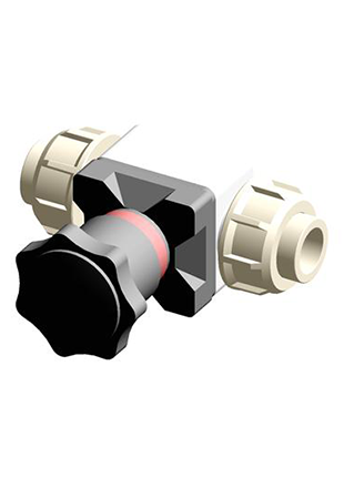 CMUIF | Compact diaphragm valve with female union ends for socket welding, metric series