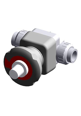 DKLUIC | DIALOCK® diaphragm valve with stroke limiter and female union ends for solvent welding, metric series