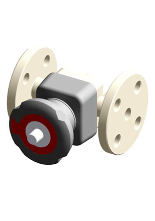 DKOM | DIALOCK® diaphragm valve with flanged monolithic body, drilled PN10/16. Face to face according to EN 558-1