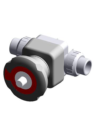 DKUAC | DIALOCK® diaphragm valve with female union ends for solvent welding, ASTM series