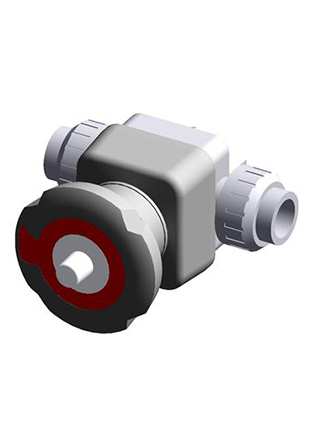 DKUIC | DIALOCK® diaphragm valve with female union ends for solvent welding, metric series