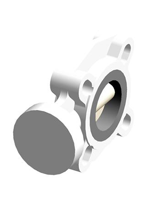 FKOM/FM LUG ISO-DIN | Bare shaft Butterfly valve, version Lug ISO-DIN
