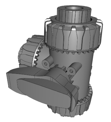 LKDIC | DUAL BLOCK® 3-way ball valve with female ends for solvent welding, metric series LKDIV - L-port ball