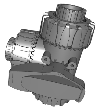 LKDLV | DUAL BLOCK® 3-way ball valve with female ends for solvent welding, BS series LKDLV - L-port ball