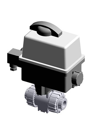 VKDLV/CE 90-240 V AC | Electrically actuated DUAL BLOCK® ball valve with BS plain socket ends for solvent welding and electric actuator multivolt 90-240 V AC 50-60 Hz