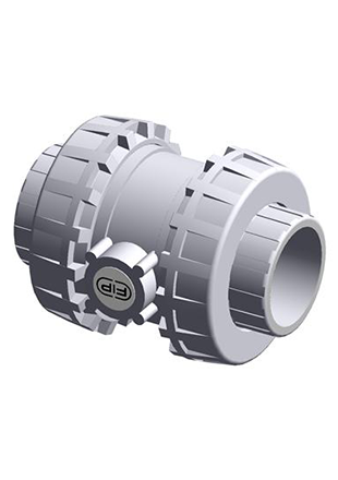 SSEIV | Easyfit spring check valve with female ends for solvent welding, metric series