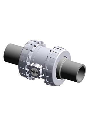SXEBEV | Easyfit ball check valve with PE100 SDR 11 male ends for butt welding or electrofusion welding (CVDE)