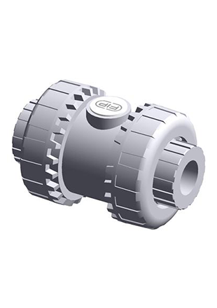 SXEIC | Easyfit ball check valve with female ends for solvent welding, metric series