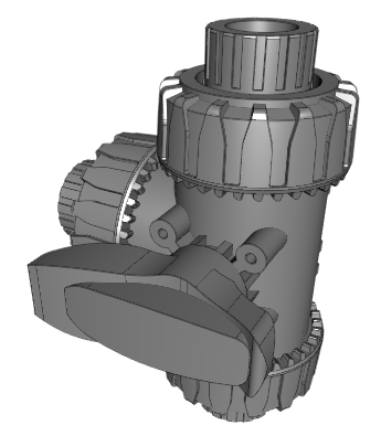 TKDFC | DUAL BLOCK® 3-way ball valve with BSP threaded female ends TKDFV - T-port ball