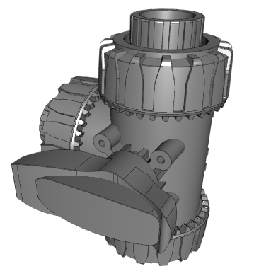 TKDLV DUAL BLOCK® 3-way ball valve with female ends for solvent welding, BS series TKDLV - T-port ball