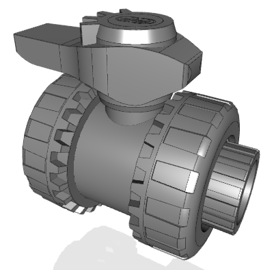 VEELV | Easyfit 2-way ball valve with female ends for solvent welding, BS series