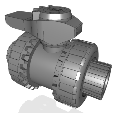 VEENV | Easyfit 2-way ball valve with female ends, NPT thread