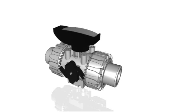 VKDAC | DUAL BLOCK® 2-way ball valve with female ends for solvent welding, ASTM series