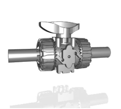 VKDBEM | DUAL BLOCK® 2-way ball valve with PE100 SDR 11 male end connectors for butt welding or electrofusion (CVDE)