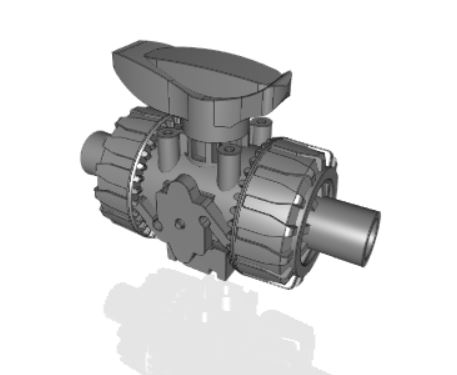 VKDDC | DUAL BLOCK® 2-way ball valve with male ends for solvent welding, metric series