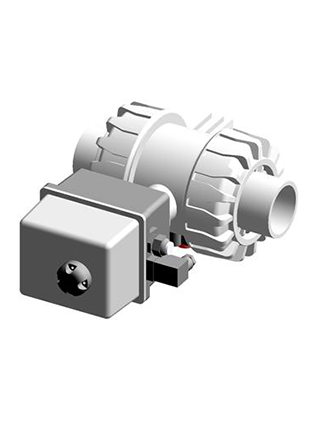 VKDDC/CE 90-240 V AC | Electrically actuated DUAL BLOCK® ball valve with metric plain spigot ends for solvent welding and electric actuator multivolt 90-240 V AC 50-60 Hz