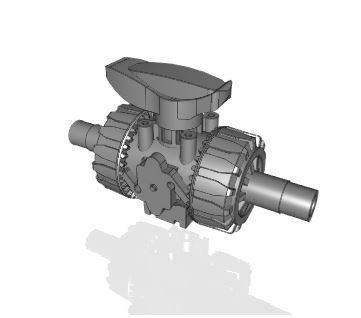 VKDDV | DUAL BLOCK® 2-way ball valve with male ends for solvent welding, metric series