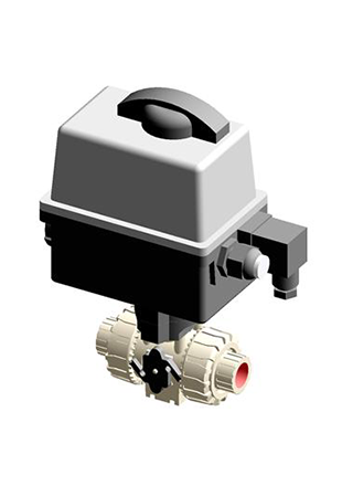 VKDFM/CE 90-240 V AC | Electrically actuated DUAL BLOCK® ball valve with BS parallel socket threaded ends and electric actuator multivolt 90-240 V AC 50-60 Hz
