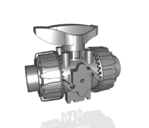 VKDIF | DUAL BLOCK® 2-way ball valve with female ends for socket welding, metric series
