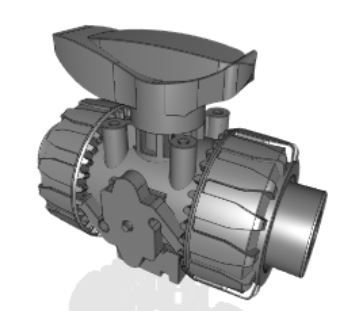 VKDIM | Dual Block® 2-way ball valve with female ends for socket welding, metric series