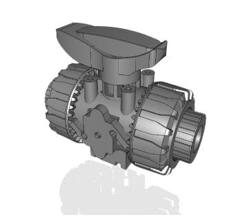 VKDLV | DUAL BLOCK® 2-way ball valve with male ends for solvent welding, metric series