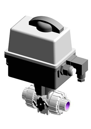 VKDNC/CE 24 V AC/DC | Electrically actuated DUAL BLOCK® ball valve with NPT threaded ends and electric actuator 24 V AC/DC