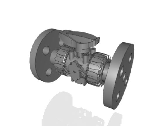 VKDOAC | DUAL BLOCK® 2-way ball valve with fixed flanges, drilled ANSI B16.5 cl.150 #FF