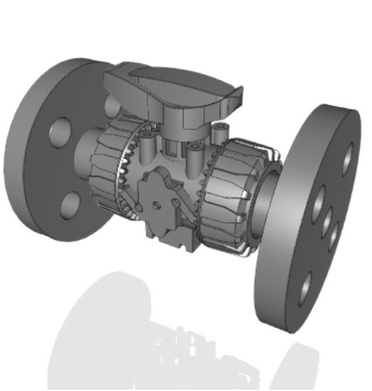 VKDOAF | DUAL BLOCK® 2-way ball valve with fixed flanges, drilled ANSI B16.5 cl.150 FF
