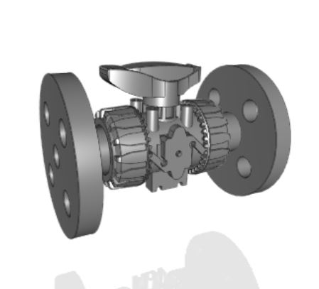 VKDOAM | DUAL BLOCK® 2-way ball valve with fixed flange, drilled ANSI B16.5 cl.150FF