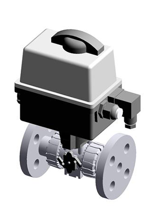 VKDOAVCE 90-240 V AC Electrically actuated DUAL BLOCK® ball valve with ANSI 150 fixed flanges and electric actuator multivolt 90-240 V AC 50-60 Hz
