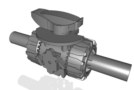 VKRBEM | Dual Block® regulating ball valve with PE100 SDR 11 male end connectors for butt welding or electrofusion (CVDE)