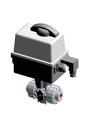 VKRFV/CE 24 V AC/DC 4-20 mA | Electrically actuated DUAL BLOCK® regulating ball valve with BS parallel socket threaded ends and modulating electric actuator 24 V AC/DC
