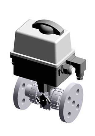 VKROAV/CE 90-240 V AC 4-20 mA | Electrically actuated DUAL BLOCK® regulating ball valve with ANSI B16.5 cl.150 fixed flanges and modulating electric actuator multivolt 90-240 V AC 50-60 Hz