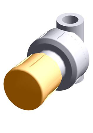 VMIV | Mini-diaphragm valve with female ends for solvent welding, metric series