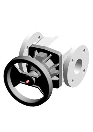 VMOAC | Diaphragm valve with flanged monolithic body, drilled ANSI B16.5 cl. 150 #FF