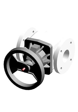 VMOAF | Diaphragm valve with flanged monolithic body, drilled ANSI B16.5 cl. 150 #FF