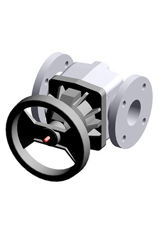 VMOAV | Diaphragm valve with flanged monolithic body, drilled ANSI B16.5 cl. 150 #FF