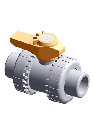 VXEAC | Easyfit 2-way ball valve with female ends for solvent welding, ASTM series