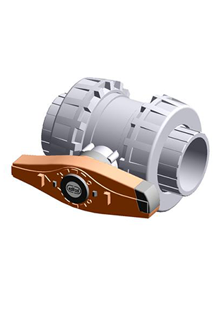 VXEAV | Easyfit 2-way ball valve with female ends, ASTM series