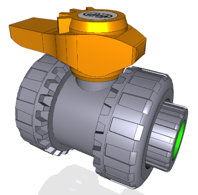 VXEGV | Easyfit 2-way valve with female ends, JIS thread
