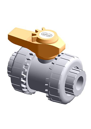 VXEIC | Easyfit 2-way ball valve with female ends for solvent welding, metric series