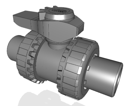 VXEJV | Easyfit 2-way ball valve with female ends for solvent welding, JIS series