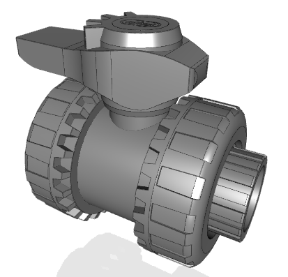 VXELV | Easyfit 2-way ball valve with female ends for solvent welding, BS series