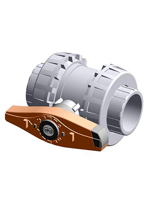 VXELV | Easyfit 2-way ball valve with female ends, BS series
