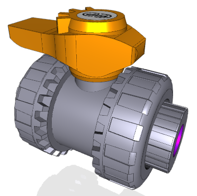 MANUAL VALVES | BALL VALVES | VXE DN 10÷50 | PVC-U | VXENV | Easyfit 2-way ball valve with female ends, NPT thread