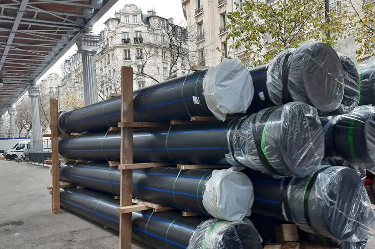 chantier Paris tubes PEHD